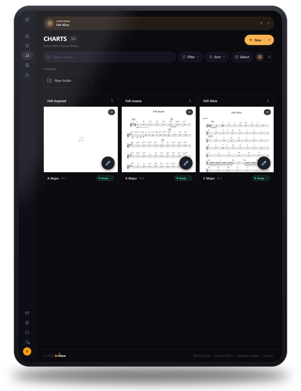 The same library on a tablet
